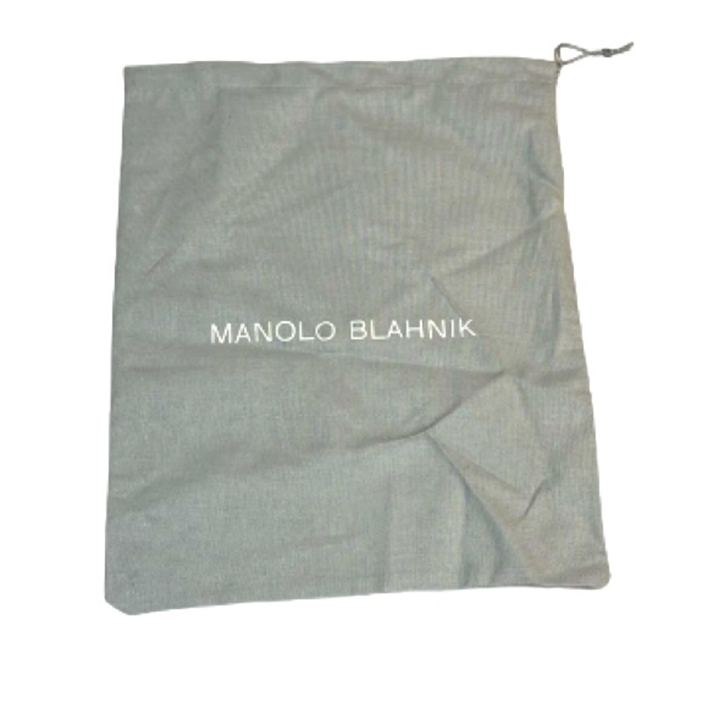 MANOLO BLAHNIK Gray Dust Bags 10" X 13 1/2" Accessory Storage Bag
